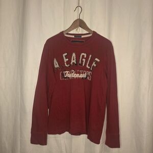 American Eagle Outfitters Red Crew Neck Shirt